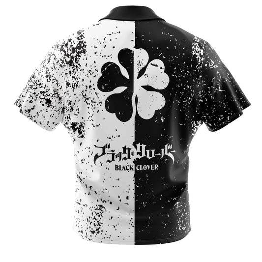 Five Leaf Black Clover Button Up Hawaiian Shirt