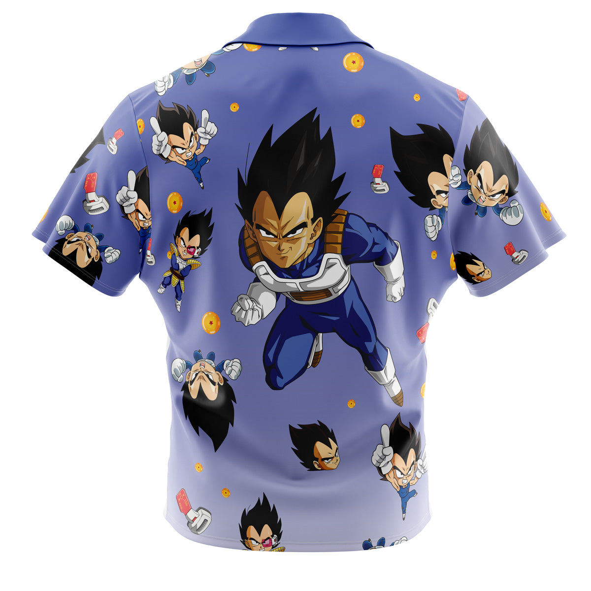 Vegeta Pattern Dragon Ball Z Button Up Hawaiian Shirt