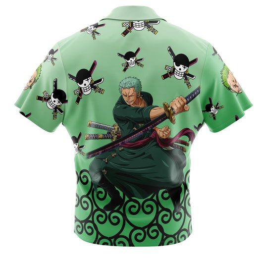 Zoro Pattern One Piece Button Up Hawaiian Shirt