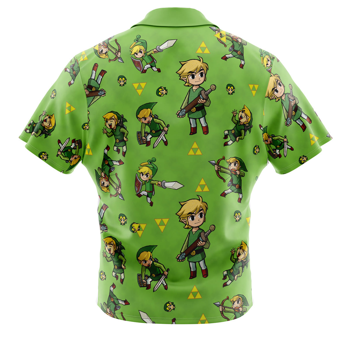 Link Pattern Zelda Button Up Hawaiian Shirt
