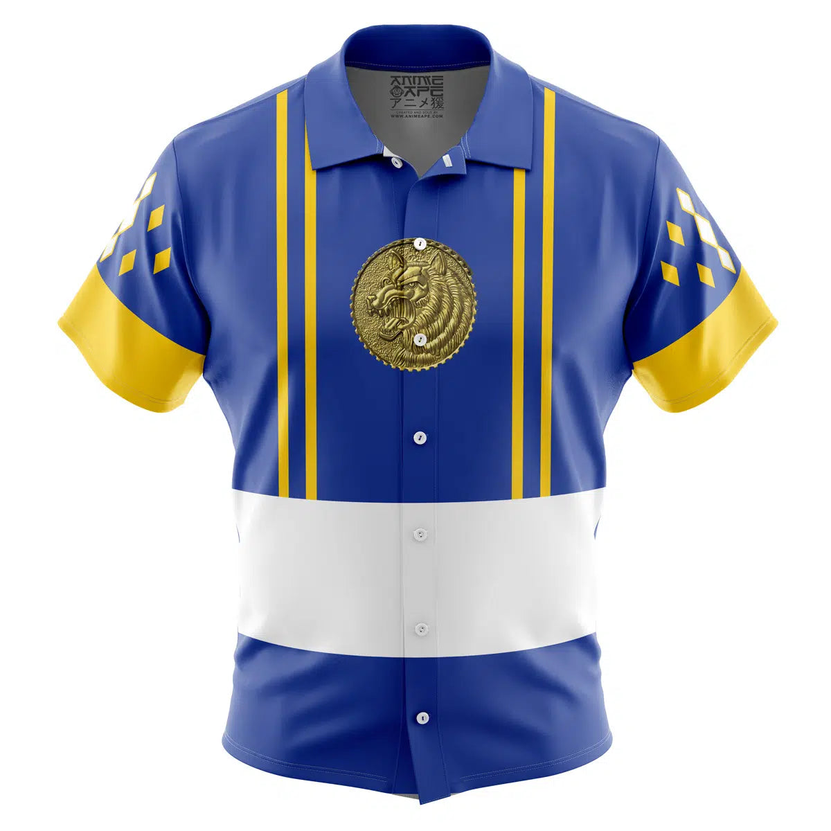 Blue Ranger Ninjetti Rangers Button Up Hawaiian Shirt