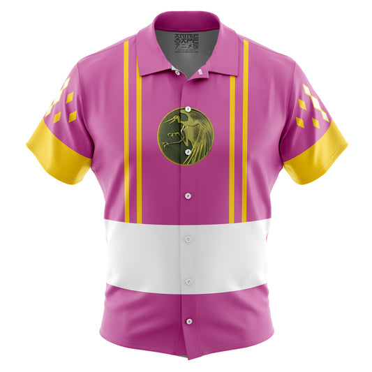Pink Ranger Ninjetti Rangers Button Up Hawaiian Shirt