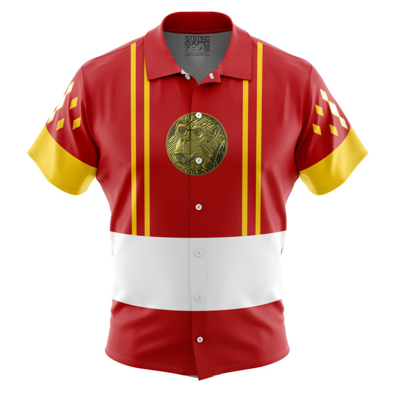 Red Ranger Ninjetti Rangers Button Up Hawaiian Shirt