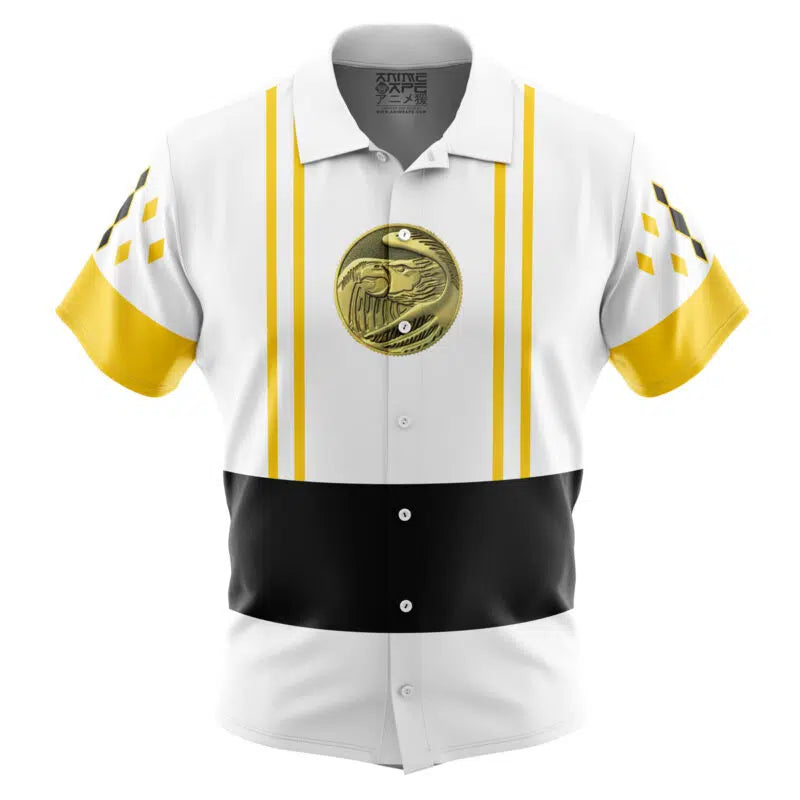 White Ranger Ranger Ninjetti Rangers Button Up Hawaiian Shirt