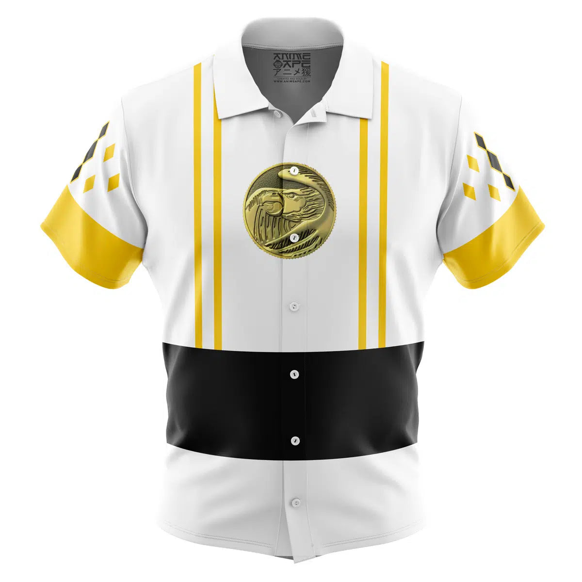 White Ranger Ranger Ninjetti Rangers Button Up Hawaiian Shirt