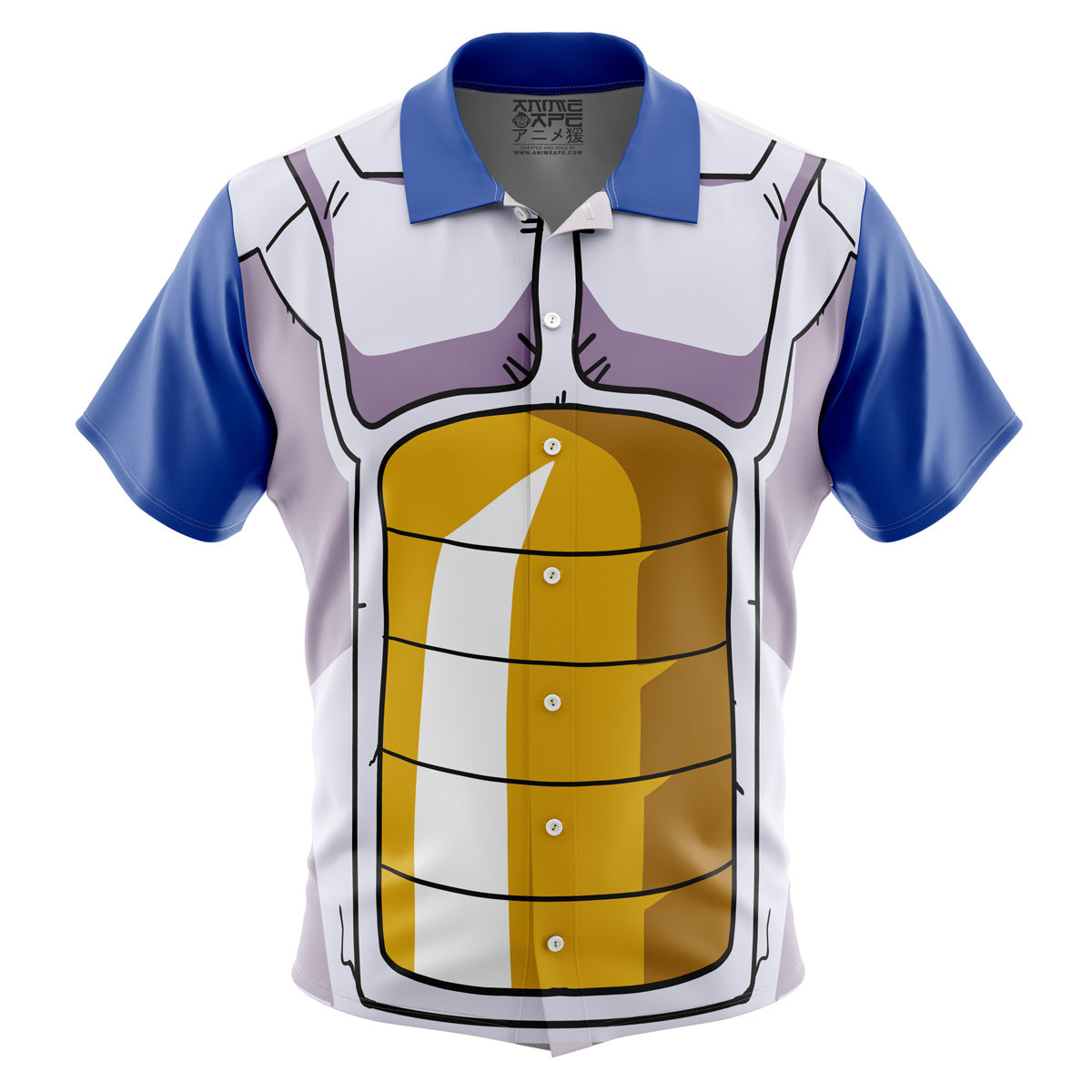 Vegeta Armor Dragon Ball Z Button Up Hawaiian Shirt