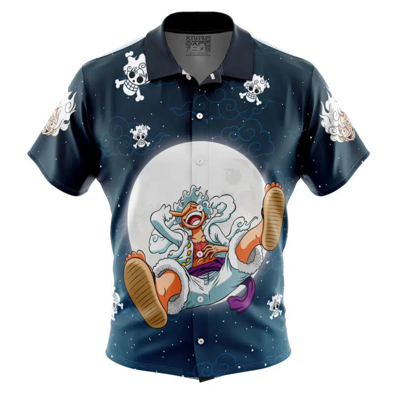 Luffy Gear5th One Piece Button Up Hawaiian Shirt