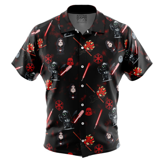 Chibi Sith Pattern Star Wars Pattern Button Up Hawaiian Shirt