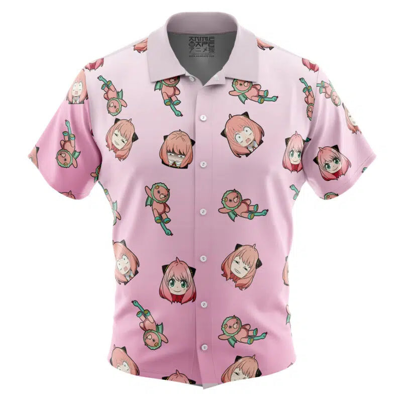 Anya Pattern Spy x Family Button Up Hawaiian Shirt