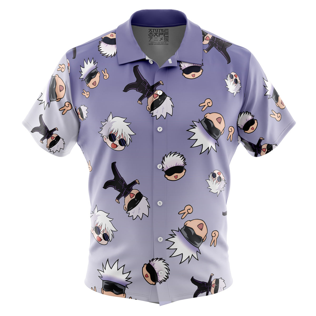 Gojo Satoru Pattern Jujutsu Kaisen Button Up Hawaiian Shirt