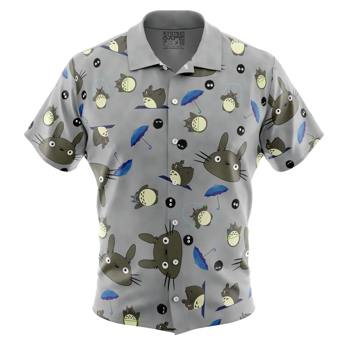 My Neighbor Totoro Studio Ghibli Pattern Button Up Hawaiian Shirt