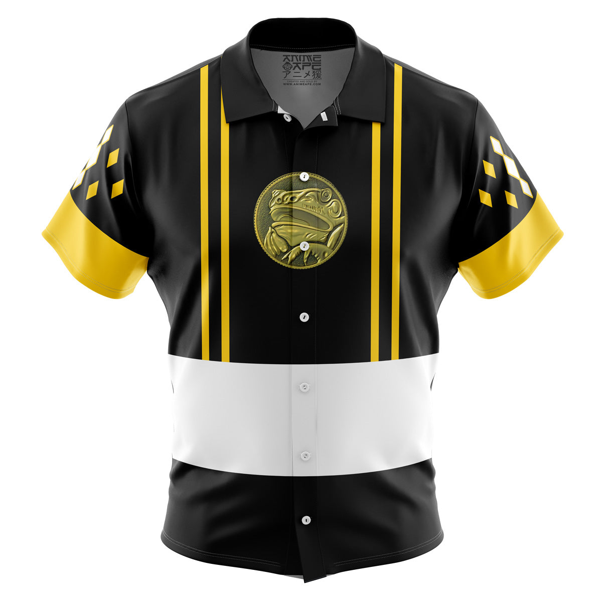 Black Ranger Ninjetti Rangers Button Up Hawaiian Shirt
