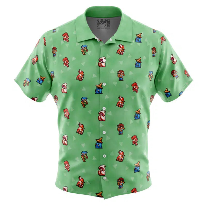Original Final Fantasy Pattern Button Up Hawaiian Shirt