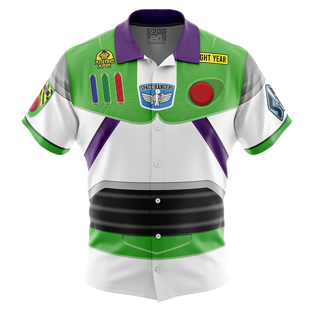 Buzz Lightyear Toy Story Button Up Hawaiian Shirt