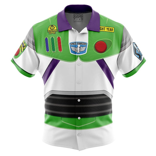 Buzz Lightyear Toy Story Button Up Hawaiian Shirt