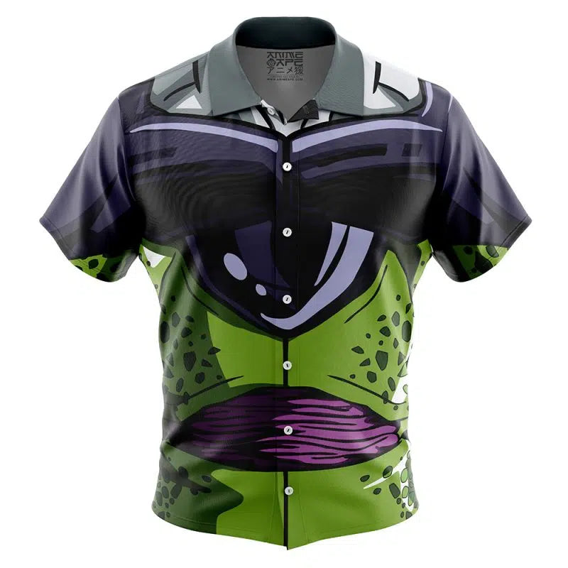 Cell Body Dragon Ball Z Button Up Hawaiian Shirt