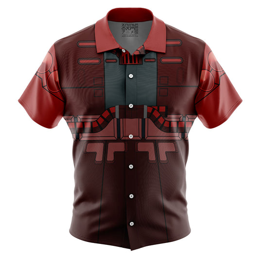 Char's Zaku II Mobile Suit Gundam 0079 Button Up Hawaiian Shirt