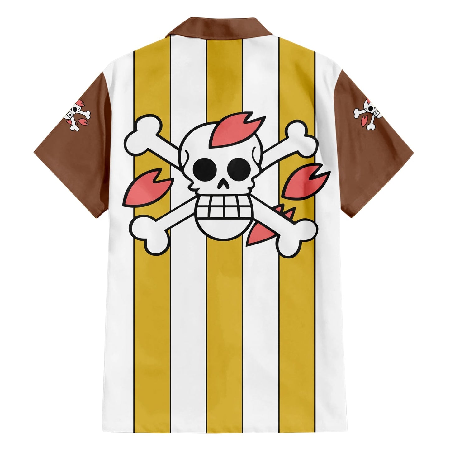 NoClaws NoClaws One Piece Hawaii Shirt Chopper Costume Jolly Roger Pattern Hawaiian Shirt Colorful Unisex