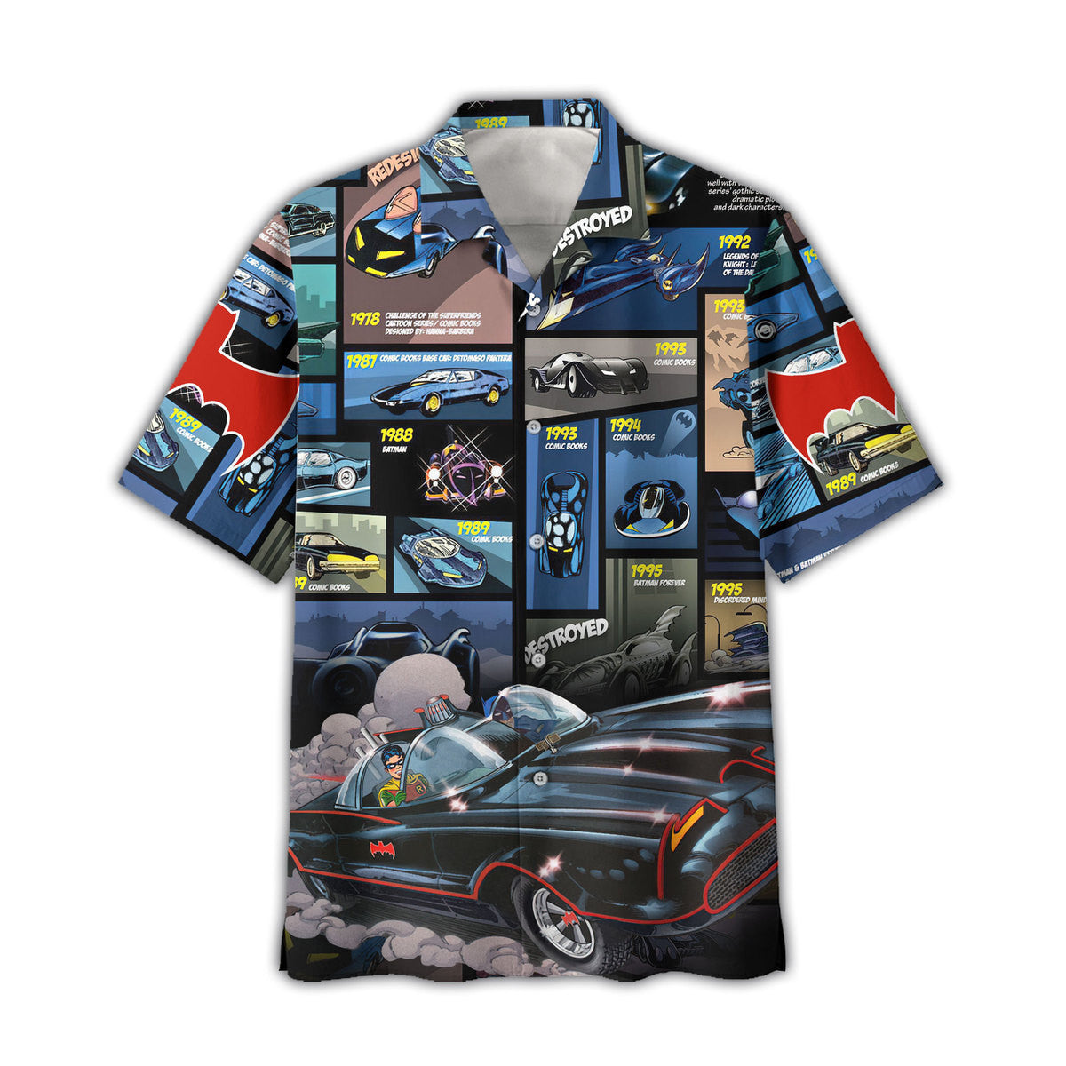 NoClaws Batman Hawaii Shirt DC Batman Quick To The BatCave Hawaiian Shirt Blue Black Unisex