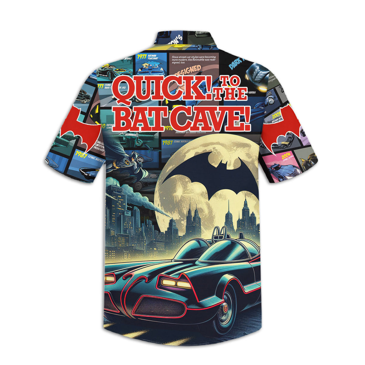 NoClaws Batman Hawaii Shirt DC Batman Quick To The BatCave Hawaiian Shirt Blue Black Unisex