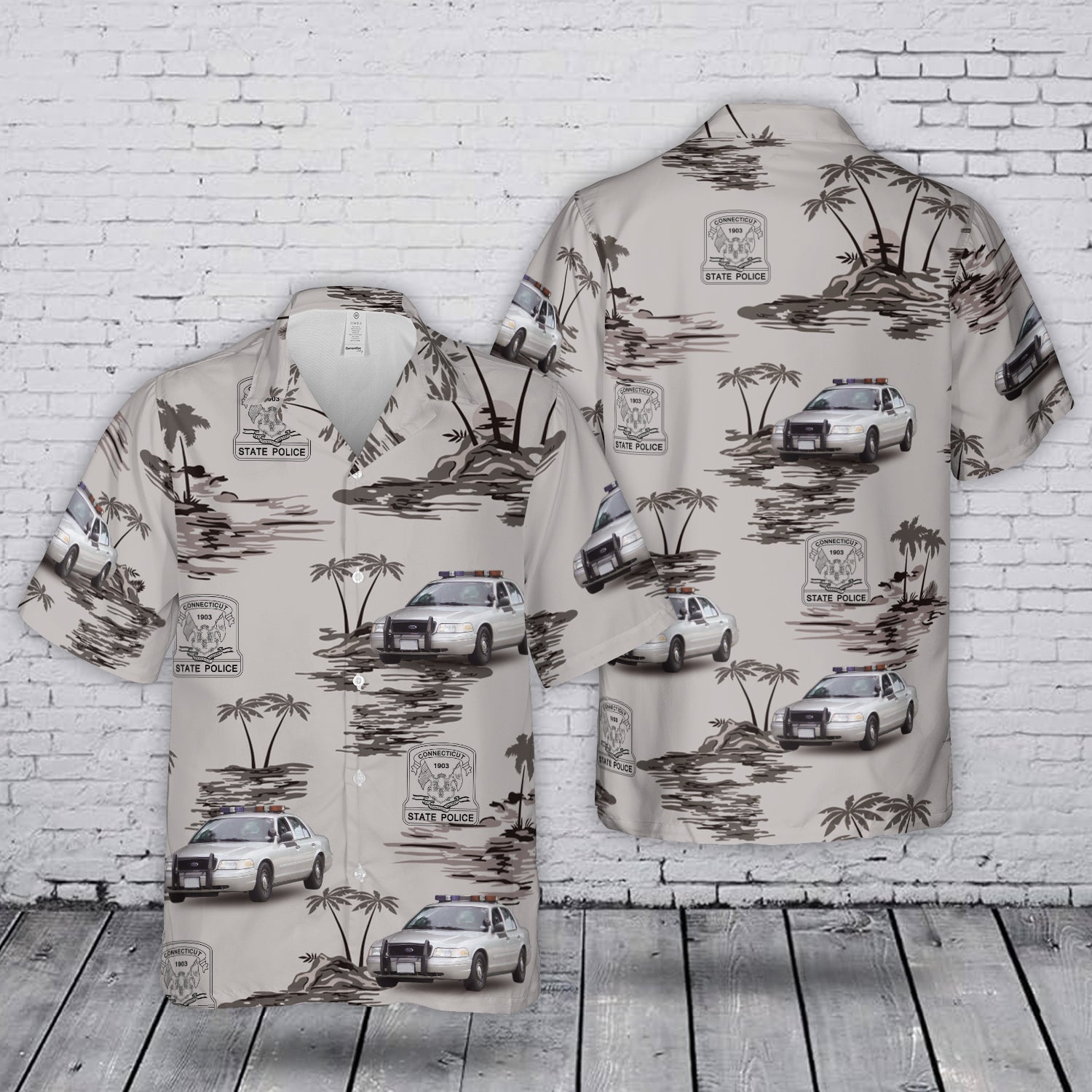 Connecticut State Police Hawaiian Shirt