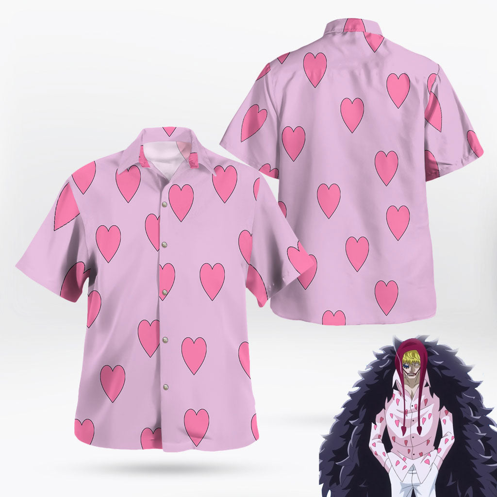 Corazon Donquixote Rosinante Button Up Hawaiian Shirt | One Piece Universe Store