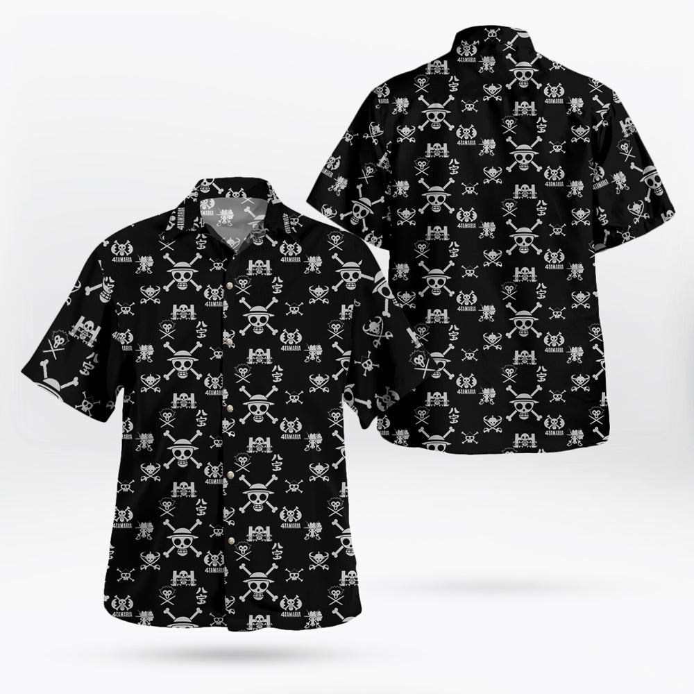 Custom Jolly Roger One Piece Hawaiian Shirt | One Piece Universe Store