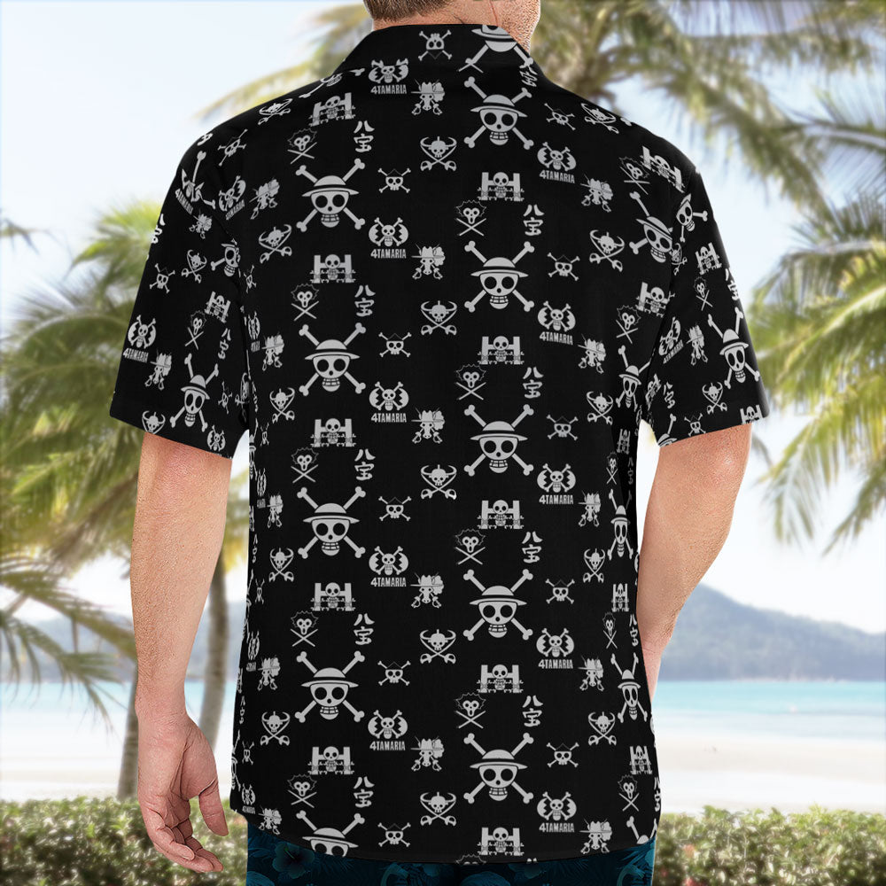Custom Jolly Roger One Piece Hawaiian Shirt | One Piece Universe Store