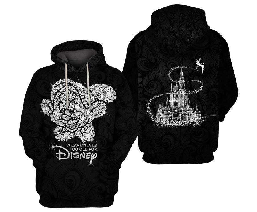 DN Snow White Hoodie Dopey We Are Never Too Old For DN Black Hoodie