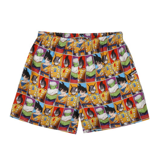 Dragon Ball Shorts Goku Piccolo Gamma 1 and 2 Pattern Beach Shorts Colorful