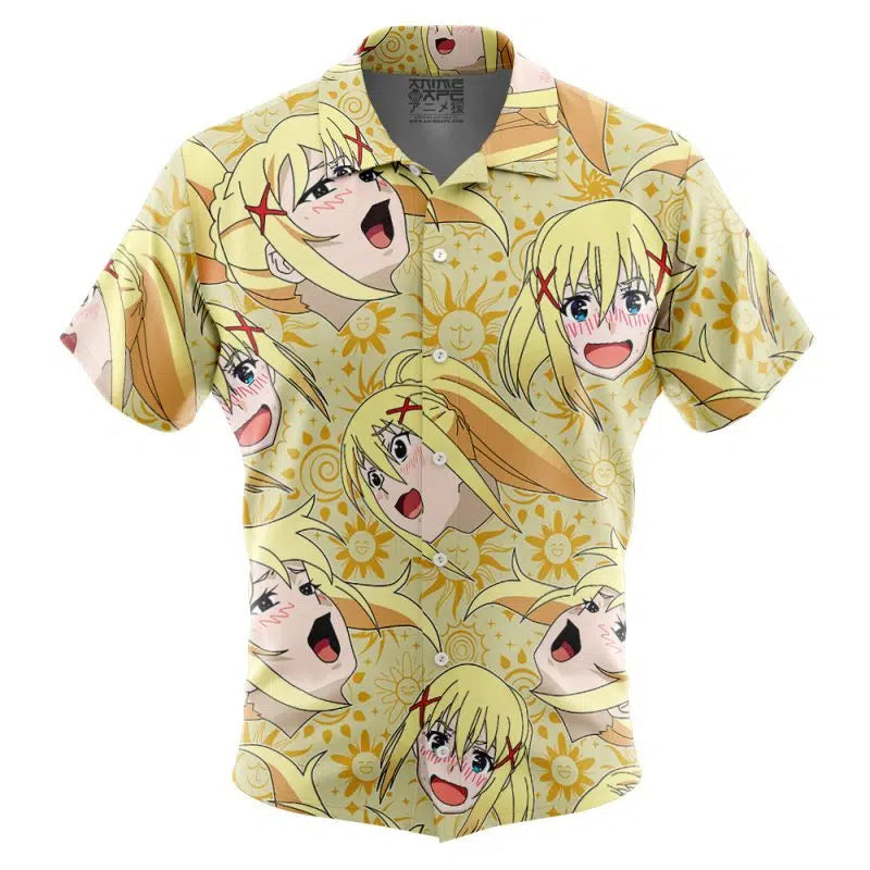 Darkness Konosuba Button Up Hawaiian Shirt
