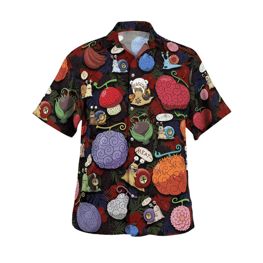 Den Den Mushi Devil Fruit Tropical Print Button-up shirt | One Piece Universe Store