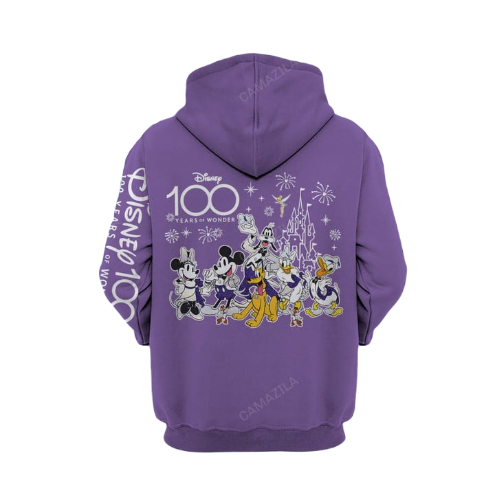 DN Hoodie Celebration DN 100 Years Of Wonder Hoodie Purple Unisex Adults New Release