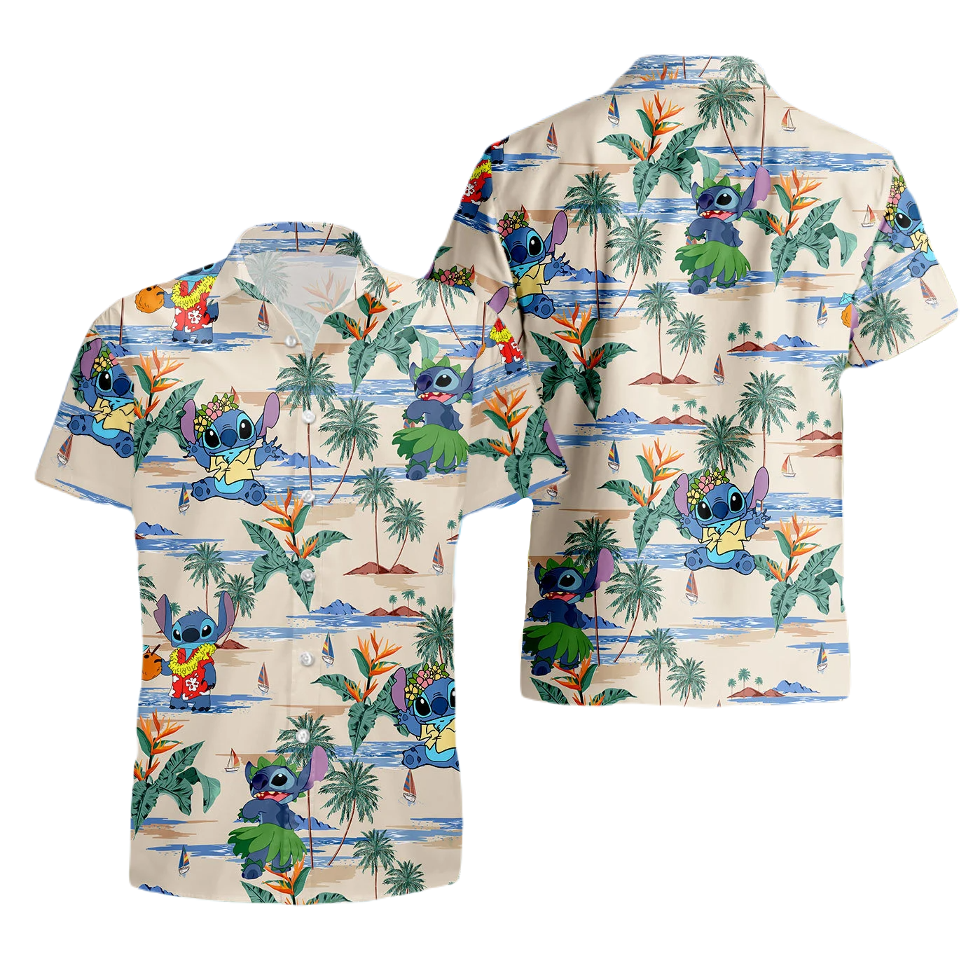 NoClaws Stitch Hawaii Shirt Tropical Beach Stitch Pattern Aloha Shirt Colorful Unisex Adults New Release