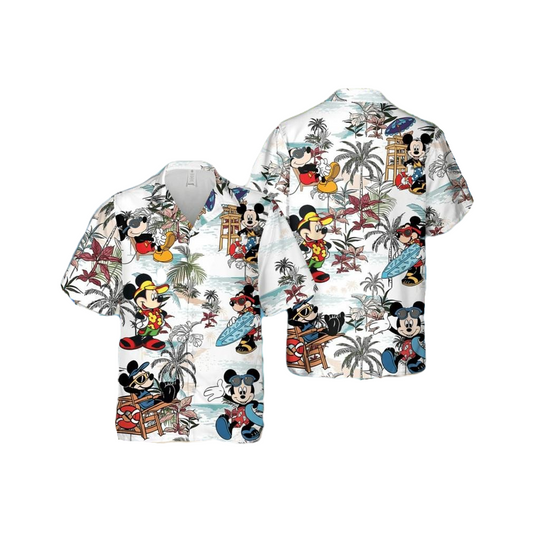 NoClaws MM Hawaii Shirt Disney MM Family Summer Beach Trip Hawaiian Shirt White Unisex