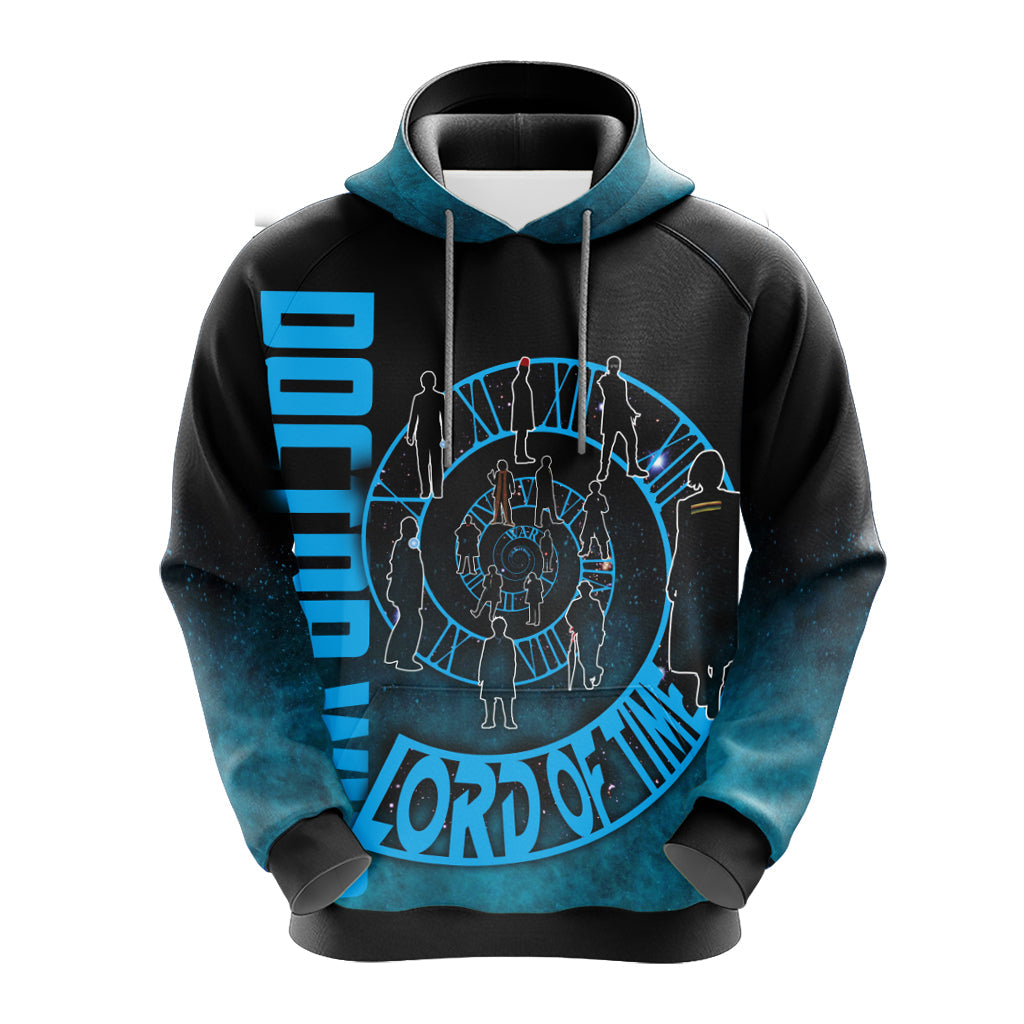 Doctor Who Hoodie Doctor Who Lord Of Time Hoodie Black Blue Unisex