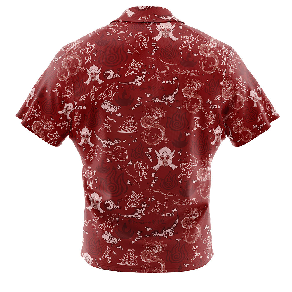 Fire Nation Avatar The Last Airbender Button Up Hawaiian Shirt