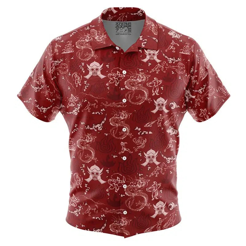 Fire Nation Avatar The Last Airbender Button Up Hawaiian Shirt