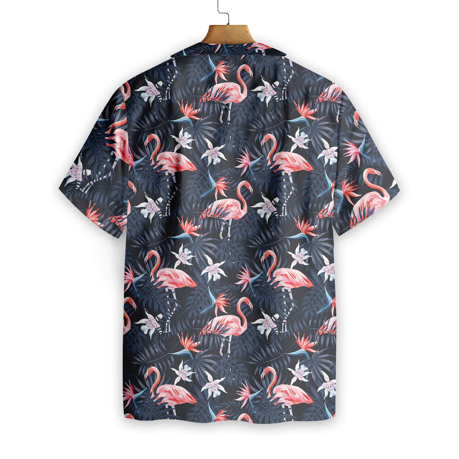 Gifury Flamingo Hawaii Shirt Black Tropical Forest Flamingo Hawaii Shirt Flamingo Aloha Shirt 2023