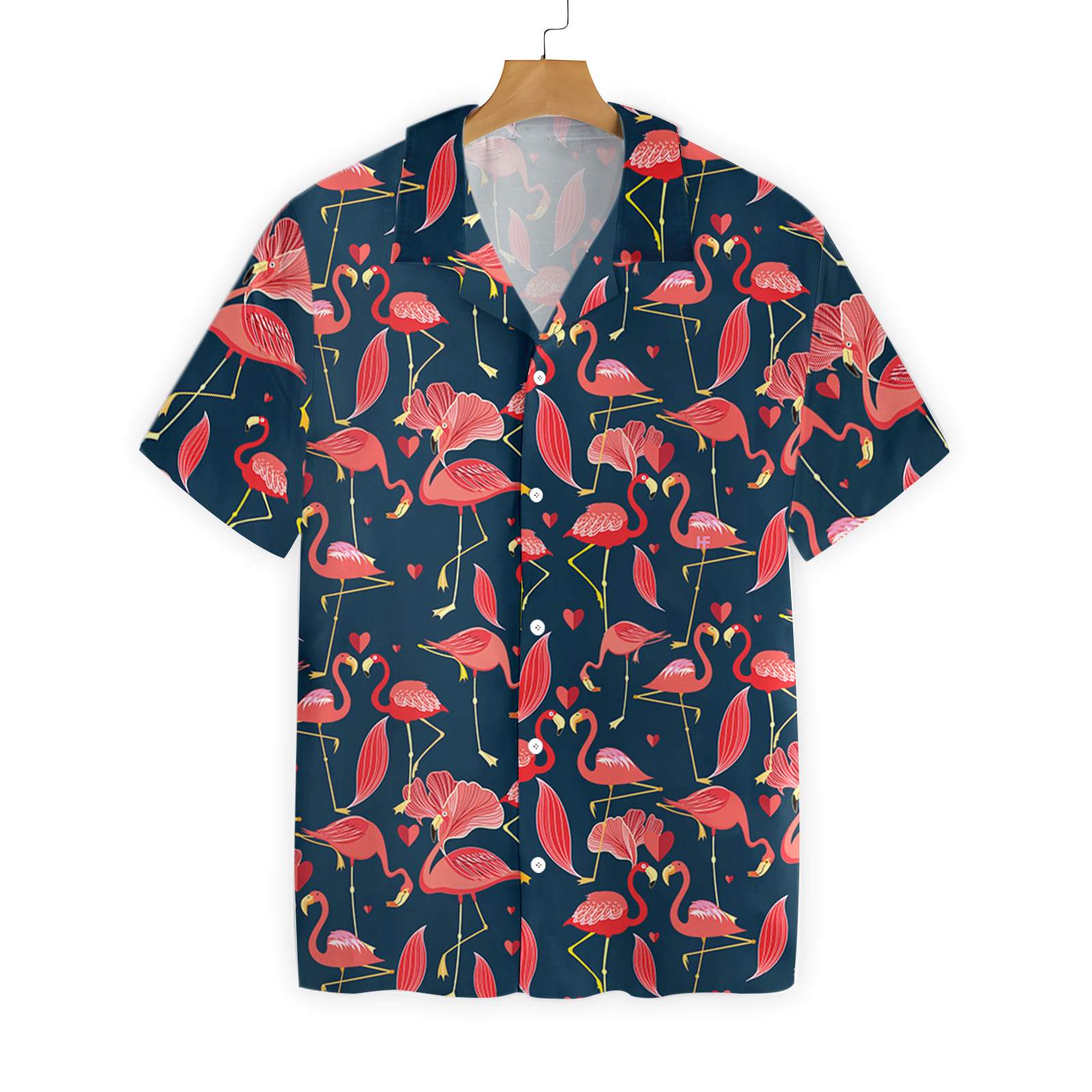 Gifury Flamingo Love Hawaii Shirt Love Heart Flamingo Hawaiian Shirt Flamingo Aloha Shirt 2022
