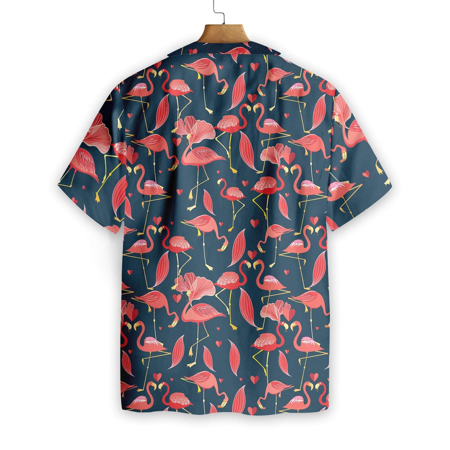 Gifury Flamingo Love Hawaii Shirt Love Heart Flamingo Hawaiian Shirt Flamingo Aloha Shirt 2023