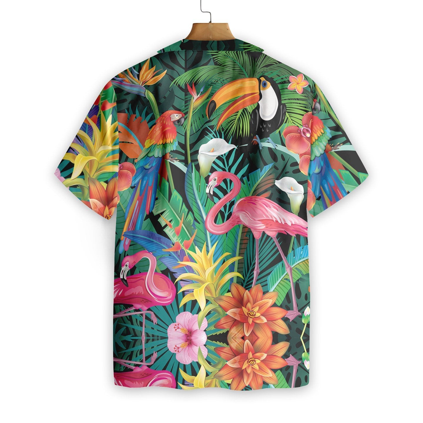 Gifury Flamingo Hawaii Shirt Tropical Flower Forest Tropical Bird Hawaiian Shirt Flamingo Aloha Shirt 2023