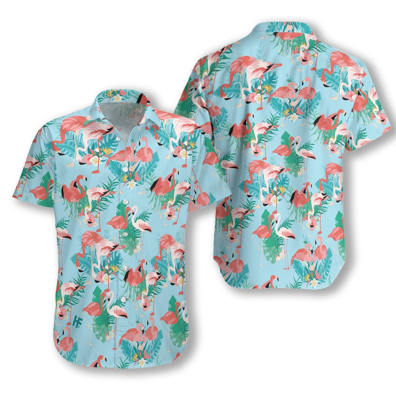 Gifury Flamingo Hawaii Shirt White Pink Flamingo Hawiian Shirt Flamingo Aloha Shirt 2024