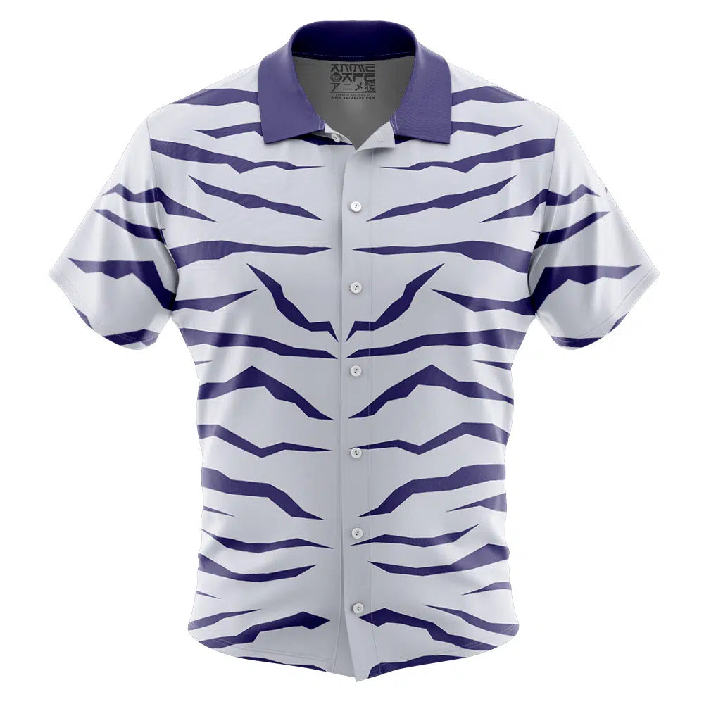 Garurumon Fur Digimon Button Up Hawaiian Shirt