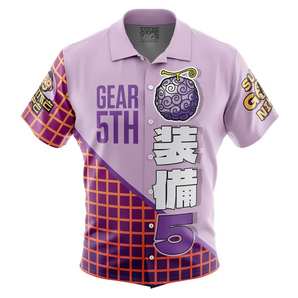 Gear 5th Luffy V2 One Piece Button Up Hawaiian Shirt