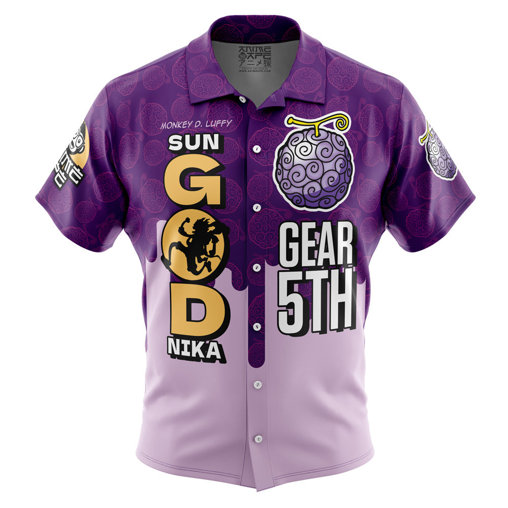 Gear 5th Luffy V3 One Piece Button Up Hawaiian Shirt