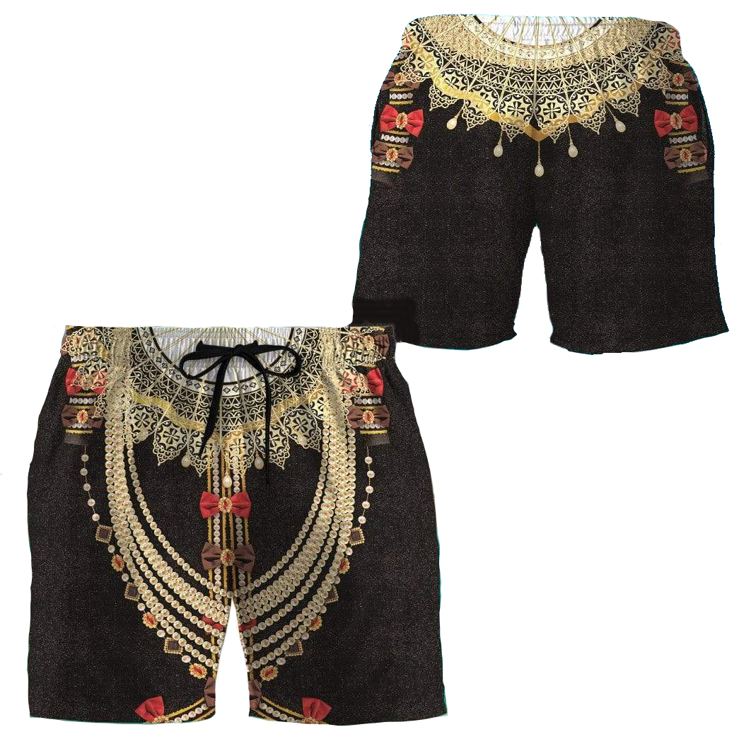 Historical Shorts Historical Elizabeth I of England Costume Beach Shorts Black