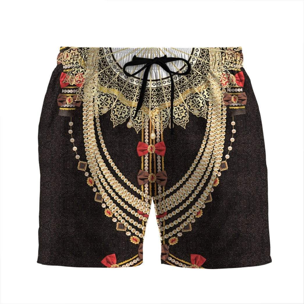 Historical Shorts Historical Elizabeth I of England Costume Beach Shorts Black
