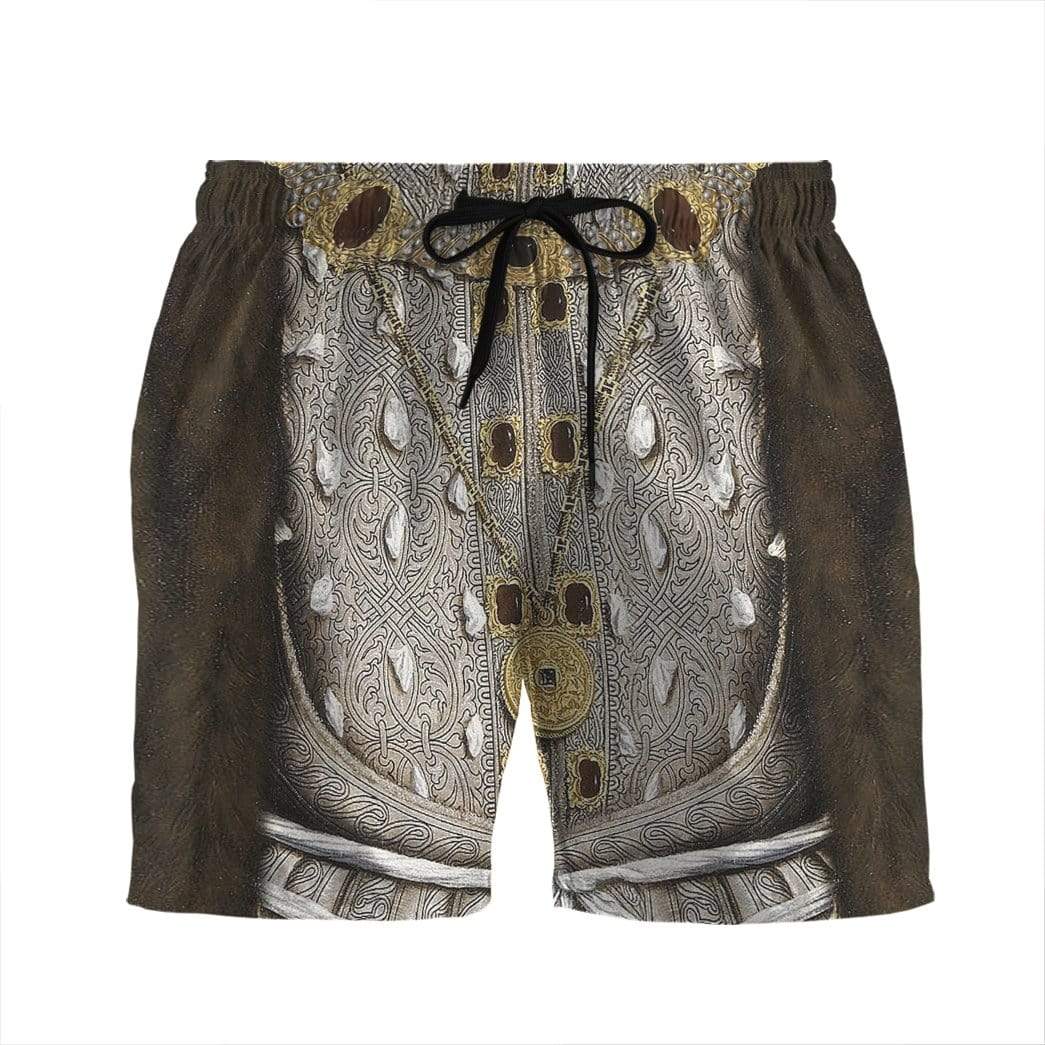 Historical Shorts Historical Henry Viii of England Costume Beach Shorts Brown