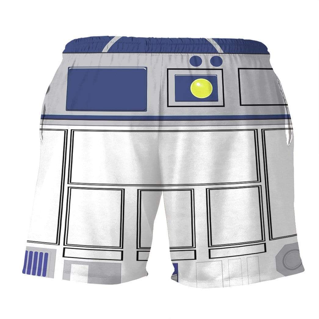 Starwars Shorts Starwars Droid R2-D2 Costume Beach Shorts Blue White